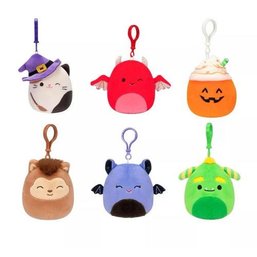 Squishmallows Halloween Squad Mini 3.5" Set of 6 Clip On Keychain Mini Plush Dolls