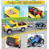 City Race Buggy Transporter Building Set,324 PCS 3 in 1 City Service Truck Cars Building Blocks Kit,STEM Vehicles Toys,Construction Playset Birthday Xmas Gifts for Kids Boys 6 7 8 9 10-Year-Old
