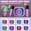 Karaoke Machine for Kids Adults, Portable Mini Karaoke Speaker with 2 Wireless Microphones, Stereo Sound and Colorful Lights, Toys Birthday Gifts for Girls 4, 5, 6, 7, 8, 9, 10, 12+ Years Old Toddler