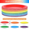 ADXCO Paper 72pcs 7inch Rainbow Plates, Waterproof, Durable, Disposable Party Supplies for Birthday, Picnic, Baby Shower, All Seasons, 6 Colors
