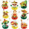 Sumind 9 Pieces Fiesta Honeycomb Table Centerpiece 9 Inches Colorful Hanging Paper Fans Cinco De Mayo Table Party Decorations Mexican Theme Centerpiece