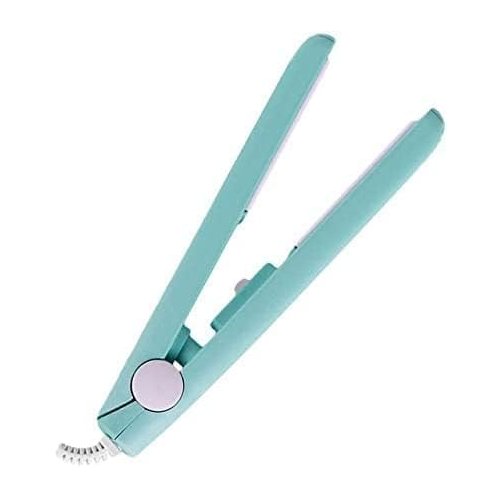 Mini Hair Straightener for Girls Hair Iron Straightening Irons Hair Curler Portable Flat Iron for Women Hair Wave (Green)