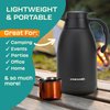 Thermal Carafe 68 Oz - Black Stainless Steel Coffee Carafe for Hot Liquids, Coffee Carafe Insulated, 12 Hours Hot & 24 Cold Insulated Beverage Dispenser - Coffee Urn, Hot Water Dispenser - Cresimo