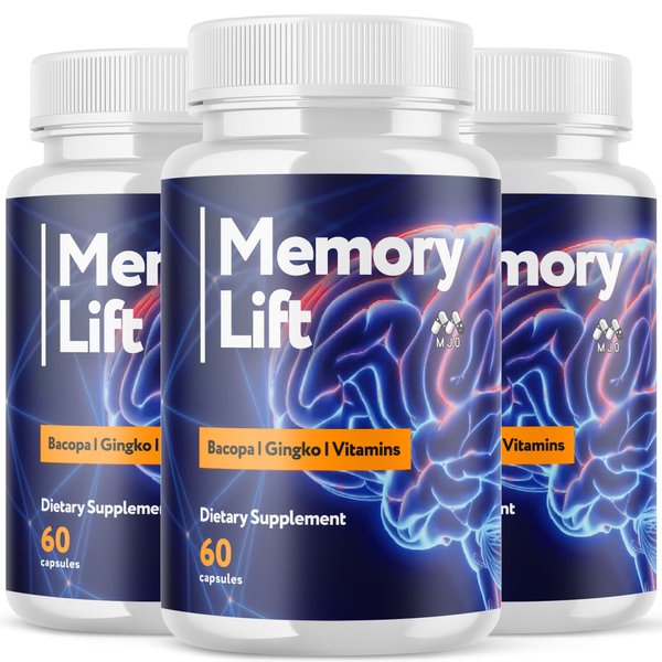 (3 Pack) Memory Lift Capsules, Official MemoryLift Brain Health Supplement with All Natural Ingredients, Advanced Memory Lift Brain Health Support with Premium Vitamins for Women & Men (180 Capsules)