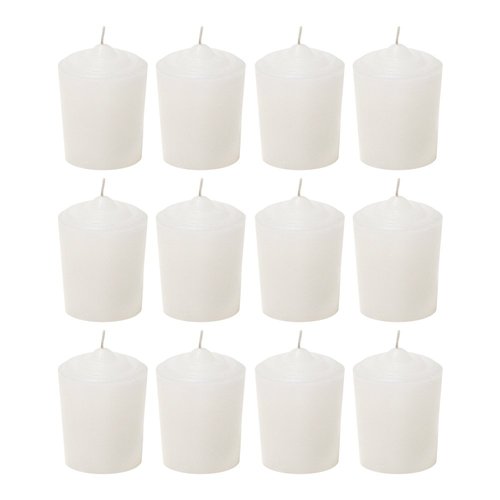 SRG White Unscented 15 Hours Votive Candles Pack of 12