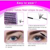 LUCMZQ Fluffy Lash EXtention Kit 240 Pcs Eyelash Cluster Kit Mixed 30D40D Curl Personal False Eyelashes with Lash Bond and Seal Lash Tweezers DIY Lash Extension at Home