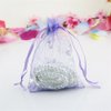 Zhiheng 100pcs Organza Wedding Party Gift Bags Butterfly Drawstring Pouches Jewelry Gift Bags Christmas Party Gift Favor Bags (3"x4", Purple)