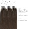WENNALIFE I Tip Hair Extensions Human Hair, 50g 100s 14 Inch Chocolate Brown Remy Itip Human Hair Extensions Invisible Itips Straight I Tips Fusion Extensions Real Human Hair