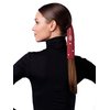 Otuuz 4 Pcs Leather Hair Wrap Motorcycle Ponytail Hair Wrap Hair Ties for Woman PU Hair Wrap Thick Ponytail Holder Braided Helmet Hair Accessories for Women(6 Inch,Black, Brown, Red, Pink)