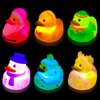 Jofan 6 Pack Christmas Light Up Ducks Bath Toys Christmas Toys for Kids Toddlers Boys Girls Christmas Stocking Stuffers Party Favors Gifts