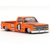 Chevy KAIDO Works V2 Pickup Truck #0 Orange with Graphics (Designed by Jun Imai) Kaido House Special 1/64 Diecast Model Car by True Scale Miniatures KHMG090