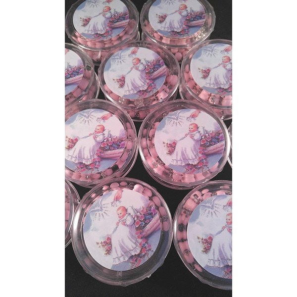 YRP 12 pcs New Pink Scented Wooden Rosaries Baby Baptism Party Favors Recuerdos Rosario