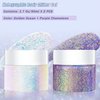 Holographic Body Glitter Gel for Body, Face, Hair and Lip Color Changing Sparkling Face Glitter Gel Mermaid Sequins Glitter Face Paint for Women Girls Music Festival Concerts Party, 50ml x 2