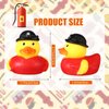 Sotiff Fireman Rubber Ducks 2 Inch Firefighter Rubber Ducks Firefighter Hero Bath Toy for Firefighter Party Favors Birthday Gifts Beach Summer Bath Tub Pool Toys (24 Pcs)