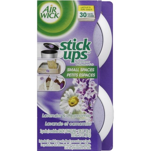 Air Wick Stick Ups Small Spaces Air Freshener Lavender & Chamomile 2-Count (Pack of 4)