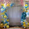Yellow Blue Balloon, 60 PCS 12 Inch Sponge Theme Balloons Metallic Blue Yellow White Balloons for Kids Cartoon Sponge Party Baby Shower Birthday Party Supplies Sponge Party Decorations
