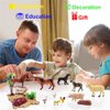 Farm Animals Figurines Toys, 53PCS Realistic Plastic Farm Playset with Fences Soil Building Blocks, Farm Figures Learning Educational Toys for Boys Girls, Toddlers Cupcake Topper Birthday Set
