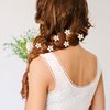 ACO-UINT 20 Pcs Small Flower Hair Clips for Women, White Flower Clips Non-slip Flower Claw Clip, Cute Clips for Hair 90s Hair Accessories for Women Girls