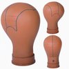 COMMGOAL Mannequin Head for Wigs with Guide Lines, Pre-Marked Wig Head for Wig Making and Styling, Compatible with Wig Stand, Sturdy for 10 Years, 22 Inch, Brown