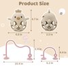 Baby High Chair Suction Toys Teething Chew - Baby Table Toys, Baby Teething Toys Silicone Teethers, Food Grade Silicon for 6 12 18 Months (Rosepink Beige)