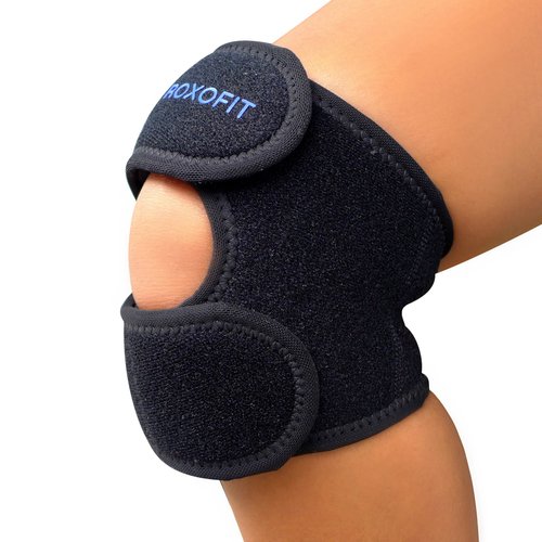 ROXOFIT Patellar Tracking Dual Support Strap - Pain Relief Compression Knee Brace for Patella Tendonitis Osgood–Schlatter Chondromalacia for Men and Women