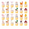 58PCS Farm Animal Birthday Party Supplies Decor Kit with Banner, Cupcake Toppers, Cake Topper & Balloons for Kids Farm Animals Cow Theme Party Decorations