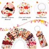 30 Pieces Thanksgiving Lipstick Holder Keychains Set with Wristlet Lanyards Fall Neoprene Lipstick Holder for Women Girls Lip Balm Holder Pouch Tracker Keys Chains Hand Wrist