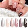 Vishine Gel Nail Polish Set, Soak Off UV LED Nude Maroon Gel Nail Polish Color Set Of 6pcs X 8ml