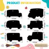 HOWAF 36 PCS School Bus Scratch Cards Gift, First Day of School Magic Bus Scratch Paper Art Kit DIY Back to School for Classroom Activity Art Project