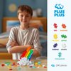 PLUS PLUS 240 Piece Interlocking Building Blocks for Kids, Open Ended Connecting Toys, STEM Bin Classroom Mini Manipulatives - Rainbow Mix Play Tube