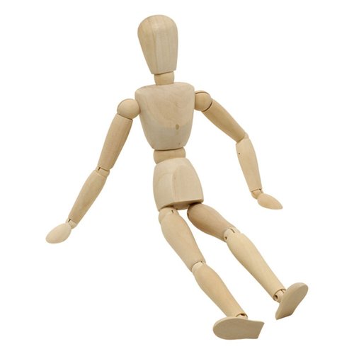 US Art Supply® Wood 12" Artist Drawing Manikin Articulated Mannequin with Base and Flexible Body - Perfect for Drawing The Human Figure (12" Female)