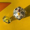 Cusdie 8-Die Dice DND, Polyhedral Dice Set Filled with Animal, for Role Playing Game Dungeons and Dragons D&D Dice MTG Pathfinder (8Pcs Yellow Chicken)