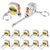 3ft Small Tape Measure Keychain, Portable and Retractable Mini Tape Measure with Slide Lock Mechanism for Daily Use Gadgets or Kids Construction Party Favors Gifting Prize Bag Fillers (12)