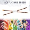 Nail Art Bushes Set, Professional 5Pcs Double-Ended Nail Brush Kit for Details, Long Lines, Ombre & 3D Design-Perfect for DIY Manicures & Salons (White)