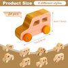 SHUESS 24 Packs Wooden DIY Toy Cars Wooden Cars to Paint, Unfinished Wooden Cars Crafts for Students Home Activities, Easy Woodworking and Family Time Set