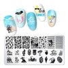 XEAOHESY 6pcs Seaside Scenery Nail Stamping Plate Nail Stamping Kit for Nails Summer Beach Coconut Trees Sunset Waves Sea Animals Image Plates Nail Stamper Kit Nail Stamping Plates for Nails