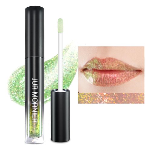 JUR MORNIER Chameleon Lip Gloss Magic Color Changing Moisturizing Lip Oil Multichrome Sparkly Metallic Color Intense with Highly Pigment Liquid Lipstick (06, 3.5ml)