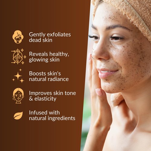 Nasola Arabica Coffee Body Scrub with Collagen, Green Tea & Stem Cell – Exfoliating Body Scrubber & Face Cleanser – Coffee Scrub for Wrinkles, Stretch Marks, and for Smoother Skin, 15.16 Oz