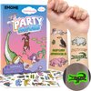 EMOME Jungle Animal Theme Temporary Tattoos for Kid, Kids Tattoo Stickers for Birthday Party Supplies Decorations, Glitter Luminous Temporary Kids Tattoos