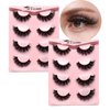 8Pairs Wispy Mink Lashes Fluffy Eye Lashes Natural Look 5D Volume Fake Eyelashes Pack 3D621 by BTLLSSH