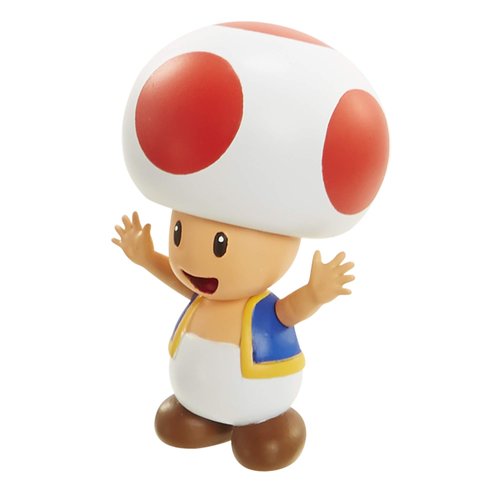 Super Mario Action Figure 2.5 Inch Red Toad Collectible Toy