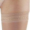 Ames Walker AW Style 285 Signature Sheers 20-30 mmHg Firm Compression Closed Toe Thigh High Stockings w/Top Band LtBeige Medium