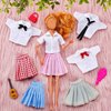 Bencailor 8 Pieces Christmas Winter Doll Clothes 11.5 Inch Elf Doll Accessories Cotton Sweaters Denim Pant Outfit Clothing(Cute)