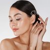 6 Pieces Hair Fork Clip Stick 87 mm Side Hair Comb 4 Prong Hair Updo Bun Hairpin Sticks Alloy Hair Clips Grips for Women Hair Styling Tool Accessories (Gold, Silver and Rose Gold)