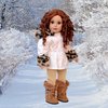 Winter Fun - 3 Piece Outfit - Ivory Parka with Leggings and Boots - Clothes Fits 18 Inch Doll Clothes (Doll Not Included)