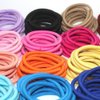 La Tartelette 4 mm Elastic Bands Hair Ties Children Rubber hair headbands - 50 Pcs (Pink)