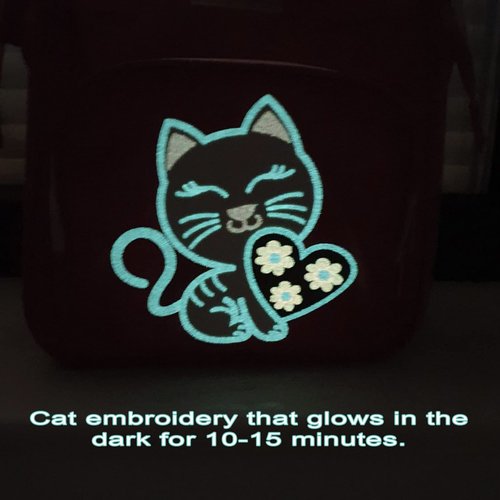 HappyVk- Baby Doll Diaper Bag with Doll Changing Pad- Handbag for Girls- Cat Luminous Embroidery