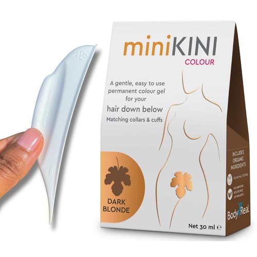 MiniKini Permanent Bikini Hair Dye Coloring Kit Dark Brown Dark Blonde Black Long Lasting Result ...