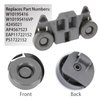 W10195416 Dishwasher Wheels Lower Dish Rack Wheel Part Assembly,Replacement for Maytag/Kitchen Aid/kitchenaid/Whirlpool/Kenmore Dish Rack Replaces AP5983730 W10195416V,AP5983730,PS11722152,Pack of 4