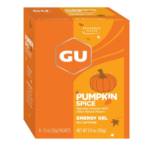 GU Energy Pumpkin Spice Energy Gel (Seasonal Flavor) - Box of 8